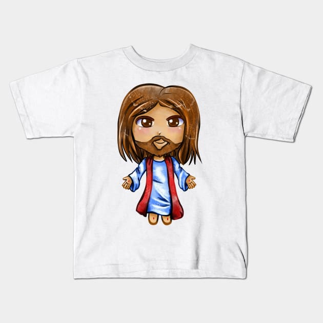 Jesus Christ Kids T-Shirt by Yennie Fer (FaithWalkers)